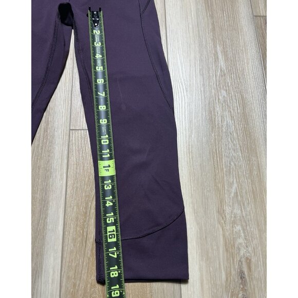 Lululemon In Movement Purple Everlux Cropped Leggings - Women Size 6 *Stained - Picture 15 of 15